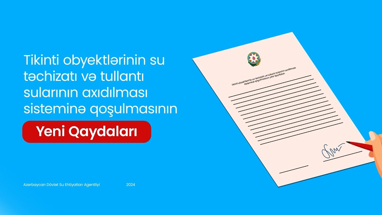 Su təchizatı və tullantı sularının axıdılması sisteminə qoşulmasının Yeni Qaydaları