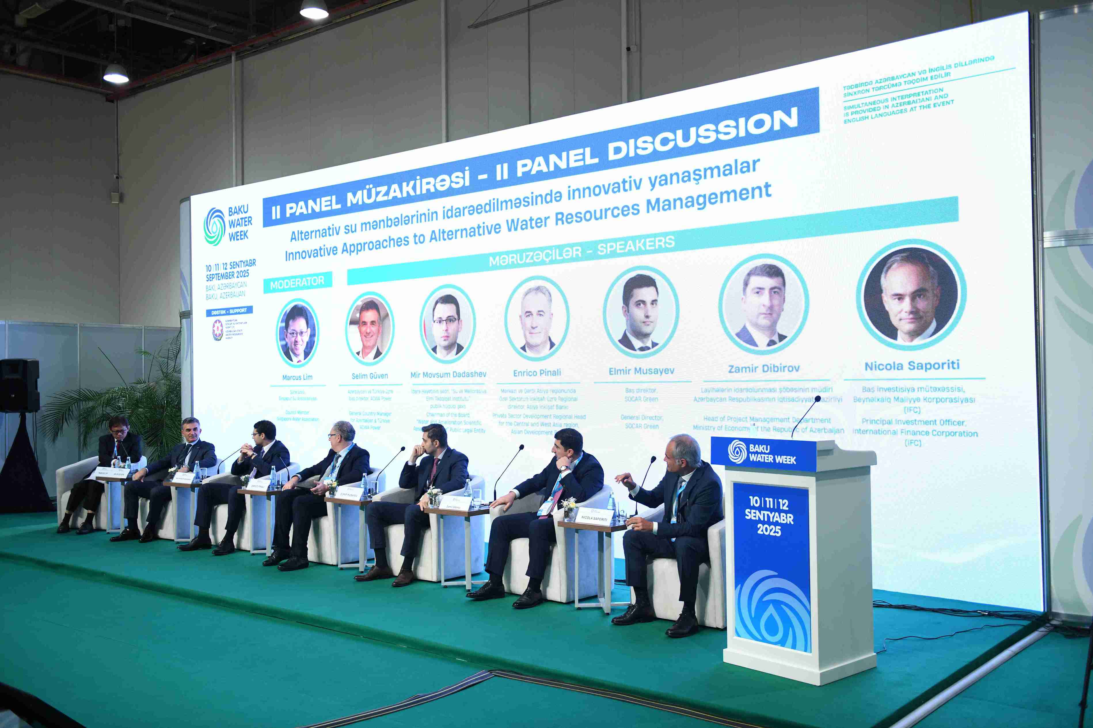 “Baku Water Week” çərçivəsində alternativ su mənbələrinin idarəedilməsinə dair II panel müzakirəsi keçirilib
