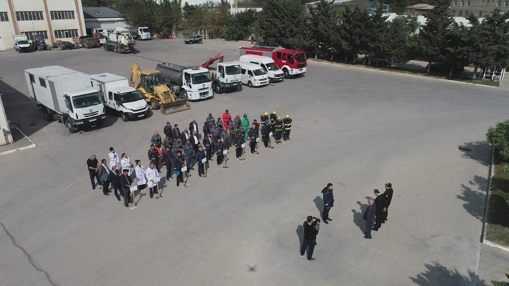 ADSEA-nın Nəqliyyat və Xüsusi Texnika İdarəsində nümunəvi obyekt mülki müdafiə təlimi keçirilib